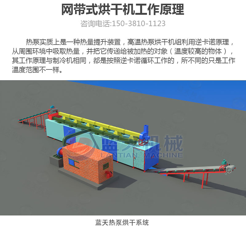 檸檬片網(wǎng)帶烘干機(jī)工作原理